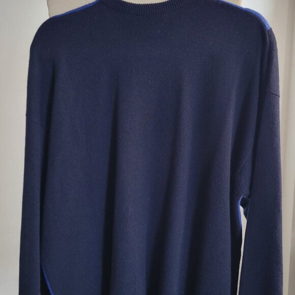 NWT – Clan Douglas Men’s Blue Checkerboard Crew Neck Cashmere Sweater (Size: XL) - Picture 6 of 14